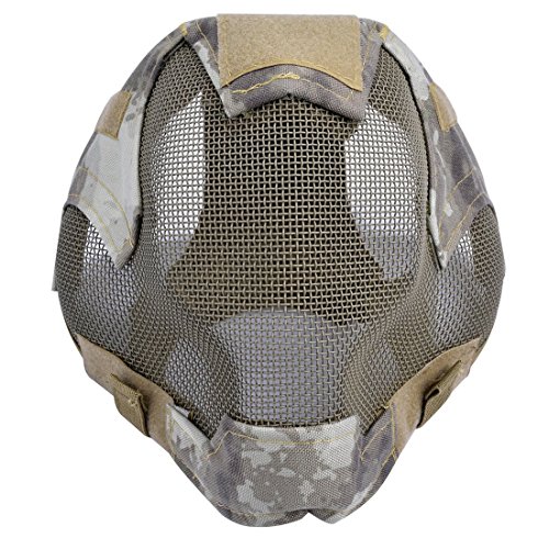 image for SODIAL Outdoor Airsoft Mask protective full-face fencing Steel Mesh ma