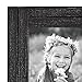 Americanflat 8x10 Rustic Picture Frame in Charcoal Black with Textured Wood and Polished Glass - Horizontal and Vertical Formats for Wall and Tabletop