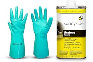 Centaurus AZ Fast Drying Acetone Cleaner & Paint Thinner - solvent cleaner - Industrial cleaning - Sunny Side Acetone Paint - 16 Oz - Adhesives, Resins, Fiberglass - Available Gloves