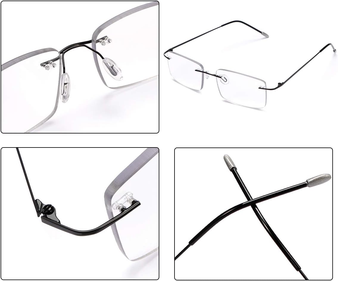 Photochromic Progressive Multifocus Transition Reading Glasses Blue Light Blocking Multifocal Computer Sun Readers Eyeglasses Anti Glare Eye Strain Lightweight UV400 Sunglasses Eyewear for Men Women - Image 3