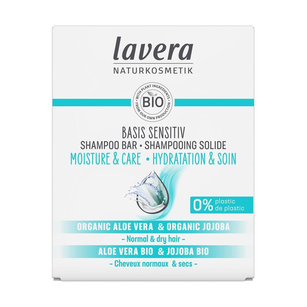 lavera Shampooing Solide Basis Sensitiv Hydratation & Soin - Without Silicone - Intensive Moisture & Gentle Care - Vegan - Natural Cosmetics - 50 g