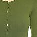 May&Maya Women's Deep Scoop Neckline Button Placket Bodysuit (XL, Green)
