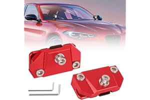 SKUNTUGUANG 2PCS Universal Hood Light Mounting Brackets Ditch Light Brackets Adjustable Aluminum Alloy Pillar Hood Led Work Light pods Mount Bracket for Truck SUV Cars, No Drilling (Red)