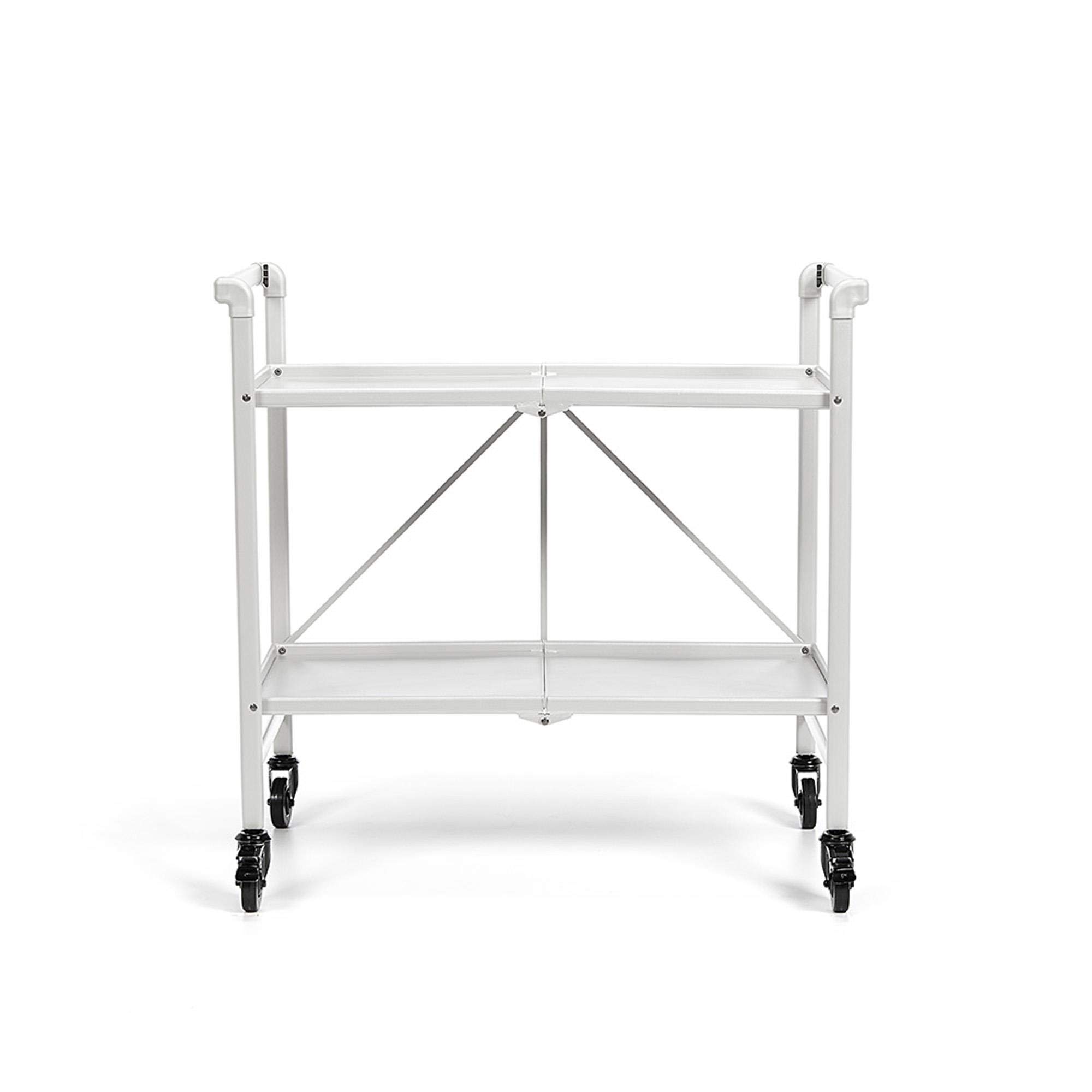 COSCO Outdoor Living Folding Serving Cart, White