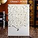 Doris Home Vertical Ivory Classic Style Wedding Invitations Cards Custom with Rhinestone & Laser Cut Flower (1)