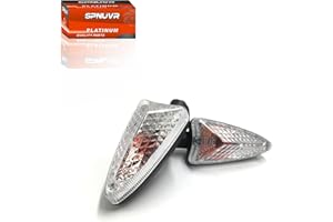SPNUVR 2Pcs Motorcycle Turn Signal Light Front Or Rear Indicator Compatible With Triumph Tiger 800/XC Tiger 1050 Daytona 675/R 2009-2018 (Short handle and Clear)