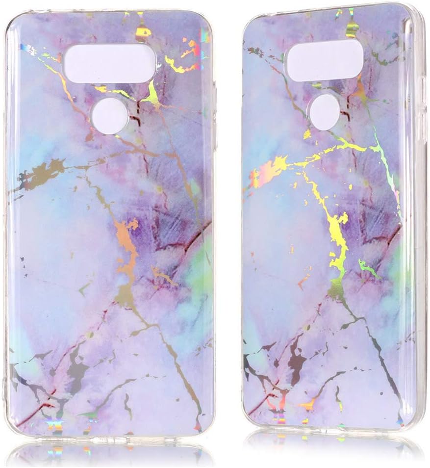 XYX Marble case for LG G6,[Purple][Shockproof][Anti Scratch] Pattern IMD Flexible TPU Cover Case for LG G6 / LG G6 Plus (2017)