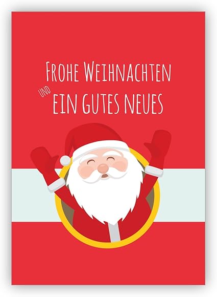 Retro Babbo Natale Cartolina Di Natale Buon Natale E Un Buon Nuovo Anche Bello Come Natale Saluti Geschaeftlich An Aziendale Dipendenti E Aziende Amazon It Cancelleria E Prodotti Per Ufficio