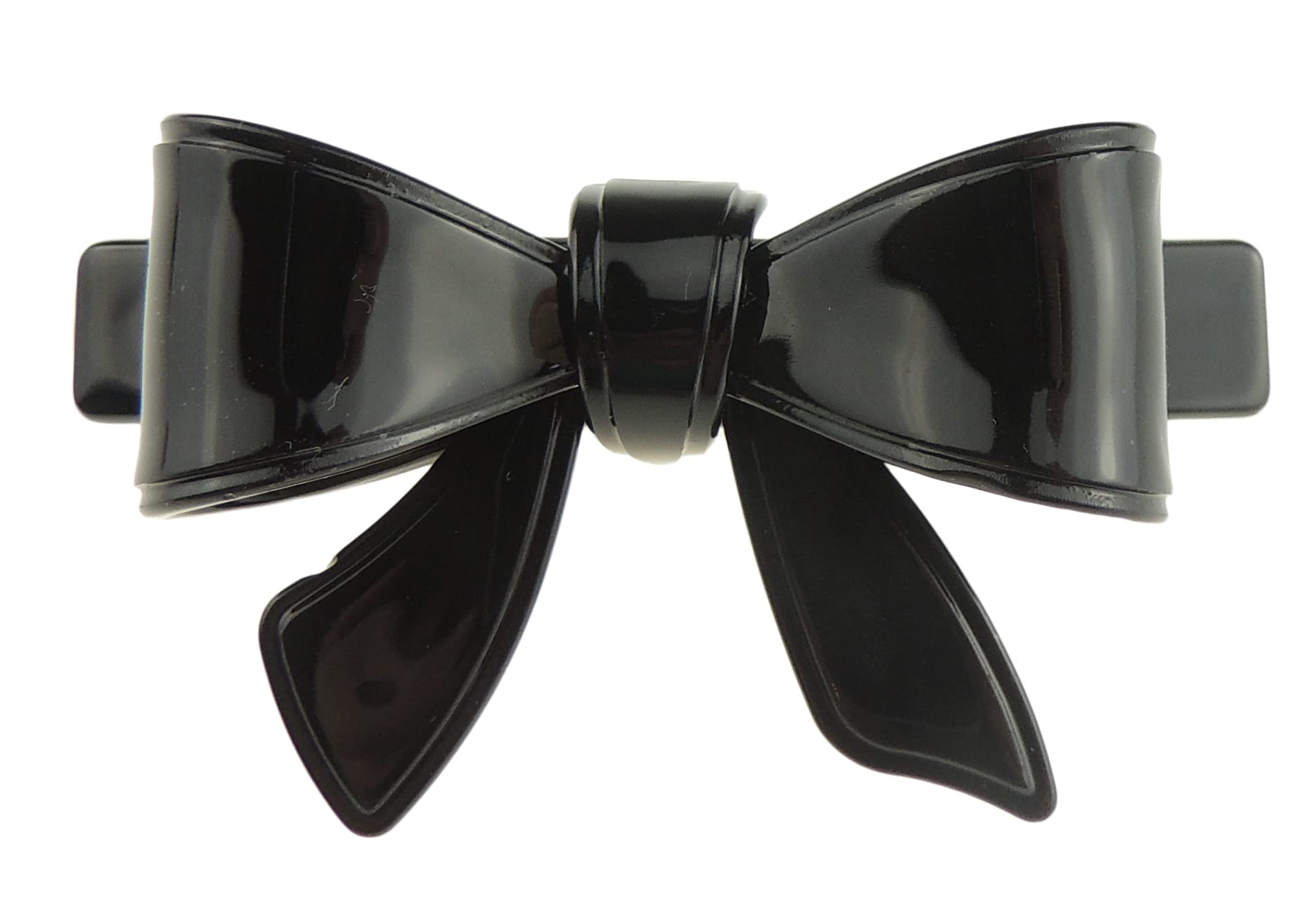 Pretty Chunky Candy Colour Acrylic Hair Barrette Clip (Black)