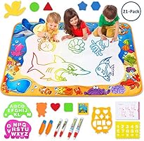Toyk Aqua Magic Mat - Kids Painting Writing Doodle Board Toy - Color Doodle Drawing Mat Bring Magic Pens Educational...