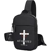 FOECBIR Small Travel Sling Bag For Men Women Waterproof For Mens Mini Crossbody Bag Men Chest Bags For Travel Work Sport (Jesus, Small)