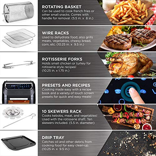 Best Choice Products 11.6qt 1700W 8in1 Electric XL Air Fryer Oven, Rotisserie, Dehydrator