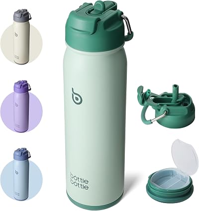BOTTLE BOTTLE Insulated Stainless Steel Water Bottle 700ml with Storage Lid