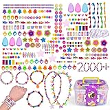 FunLittleToy Pop Beads Girl Toys, 2000+ Pieces Set, Jewelry Making Kits for 3+ Years Old Girls, DIY Arts and Crafts for Kids, Bracelet Making Kit for Girls
