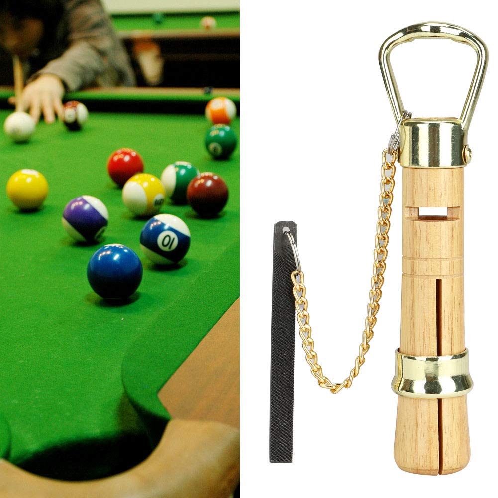 Wooden Snooker Cue Tip Clamp Repair Tool, Two-in-One Billiard Cue Repair Tool with Small File, Special Cue Repair for Billiard Cue Repair and Leather Replacement, Billiard Accessories