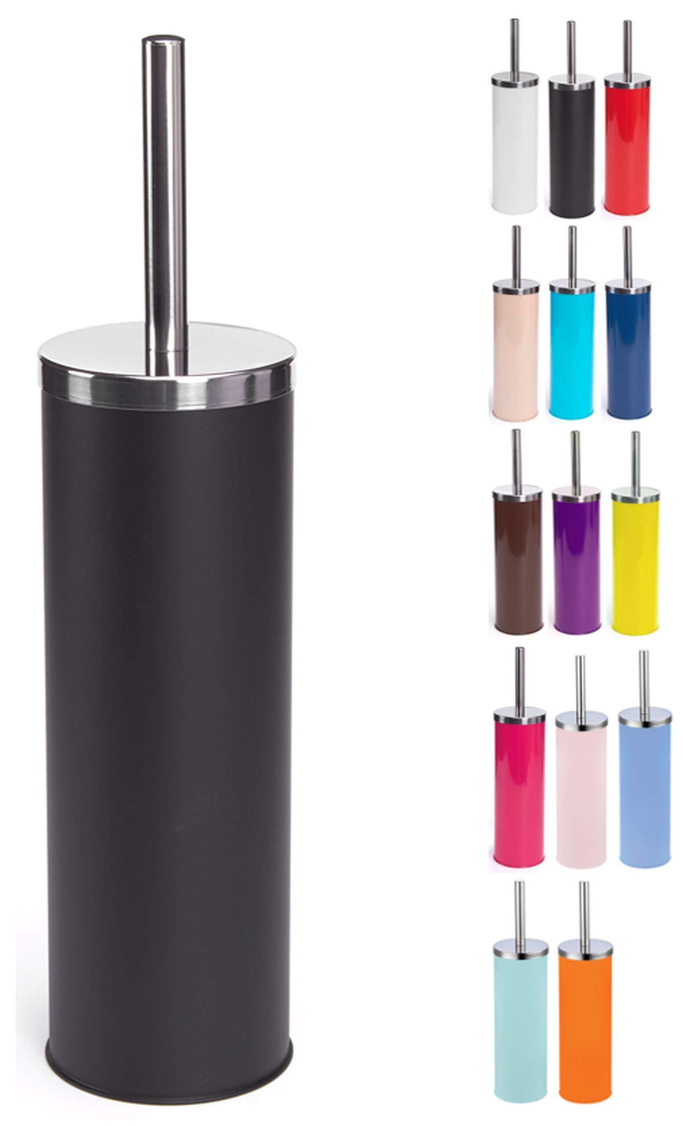 MSV Stainless Steel Toilet Brush, Black