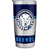 Rico Industries NCAA Northwood Timberwolves Standard 20oz Stainless Steel Tumbler with Lid - Great For Coffee, Tea, Water or Cocktails