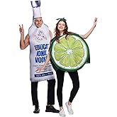 EraSpooky Vodka Bottle and Lime Couple's Tunic Costume Funny Halloween Adult Food Party Outfits