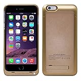 SLODAÂ® iPhone 6 Plus Battery Case /Apple iPhone 6 Plus 5.5 Inch External Protective Battery Case / for iPhone 6 Plus Battery charger Case [Fits all versions of the Apple iPhone 6 Plus / 4800mAh Battery Pack / Full iOS 8 Compatible Support - Lightning Connector Output / Input] (Glod)