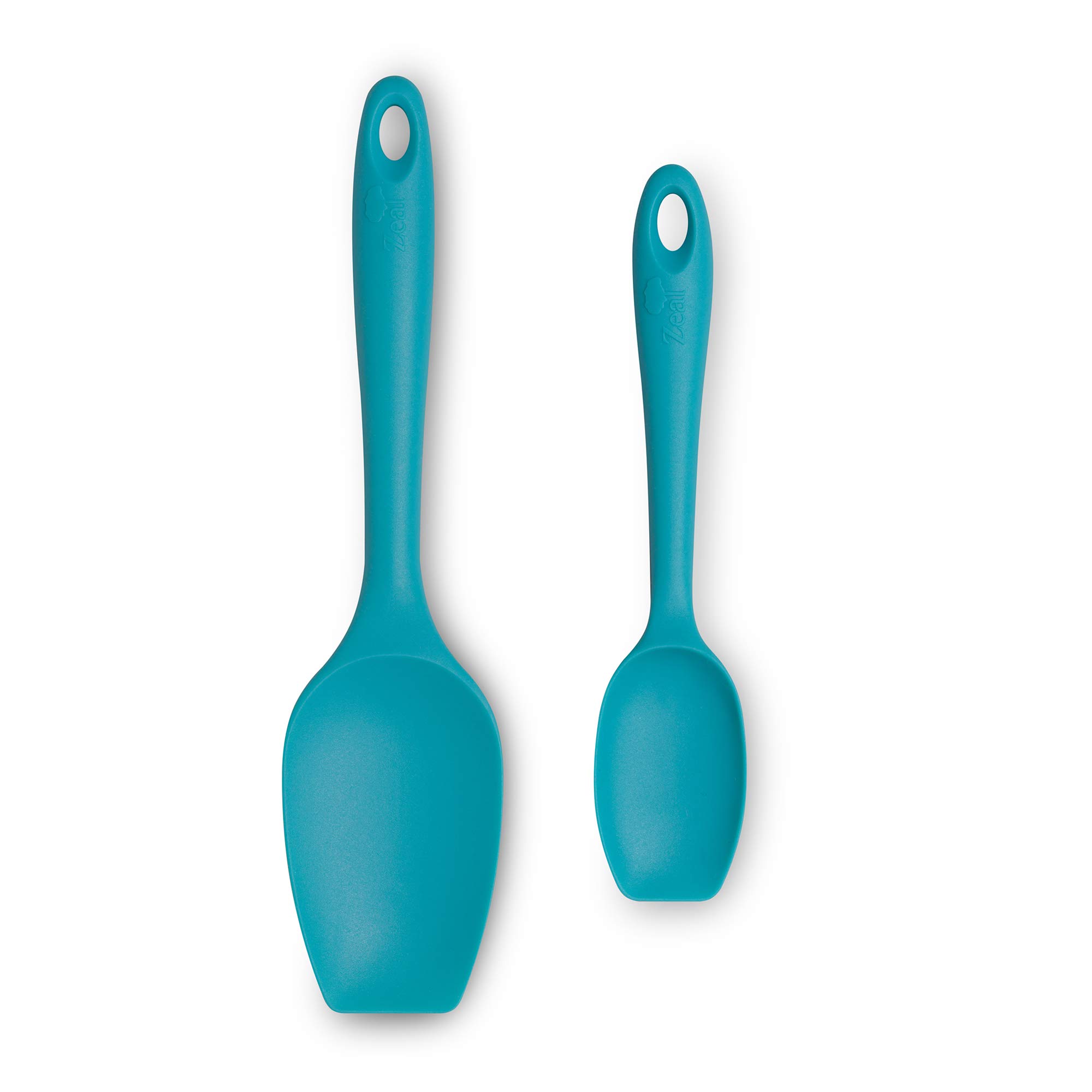Zeal JSET1A Non-Stick Silicone Large & Small Spatula Spoon-Aqua