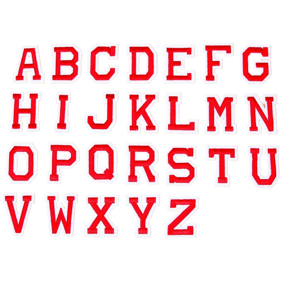 Iron on Patches Letters 26pcs A-Z Alphabet Patches Animal Shaped DIY Motif Iron On Or Sew On Patches Appliques for Jeans Jackets Backpacks(Style 2)