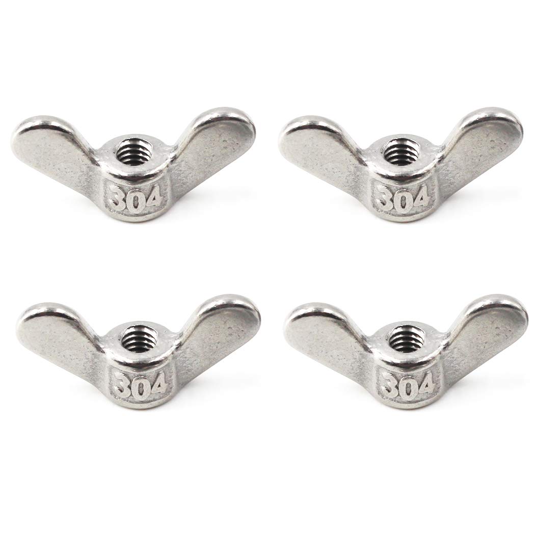 304 Stainless Steel Wing Nut Set M10 Butterfly Nut Hand Twist Fasteners Hardware 4PCS