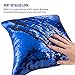 URSKYTOUS Reversible Sequin Pillow Case Decorative Mermaid Pillow Cover Color Changing Cushion Throw Pillowcase 16” x 16”,Dark Blue and Silver