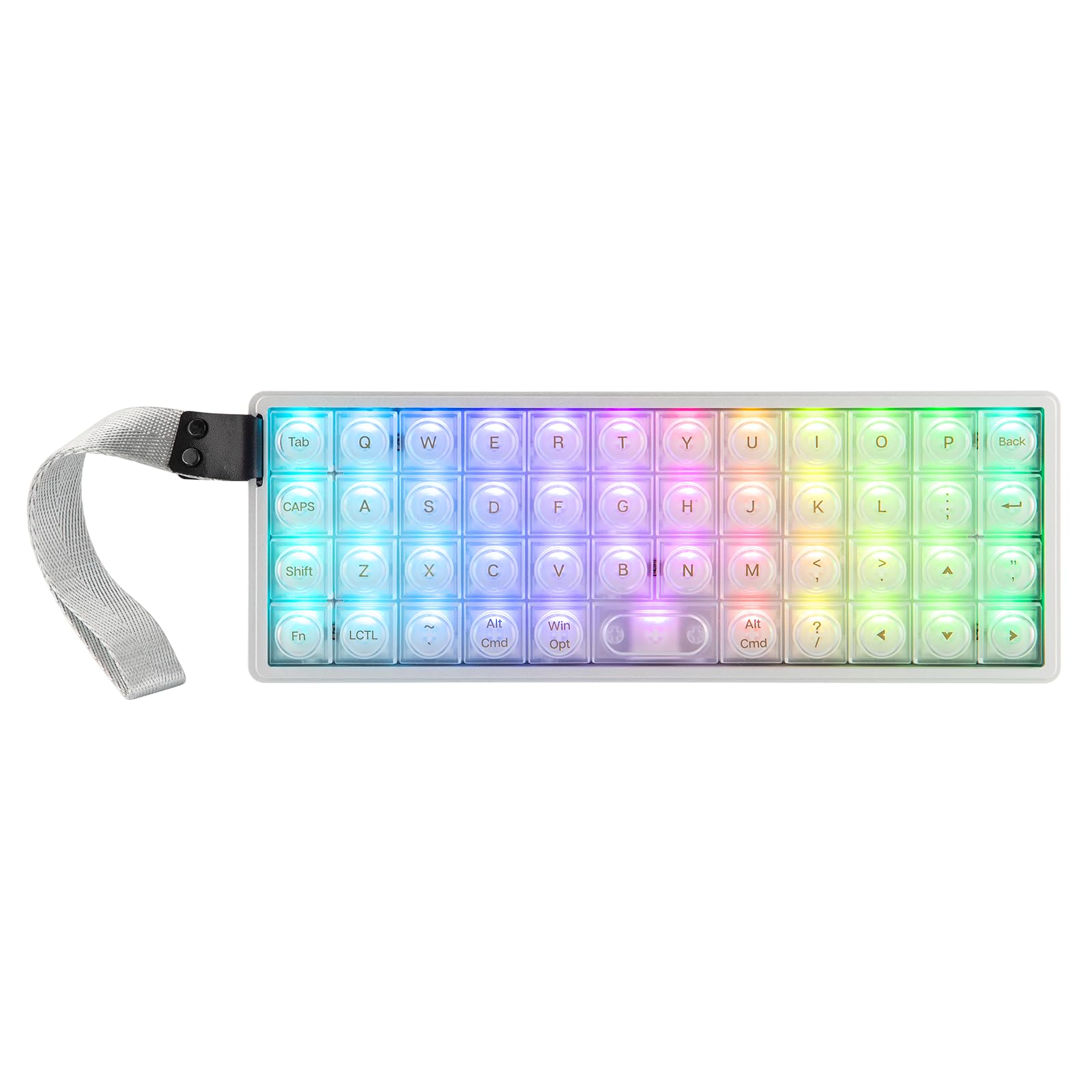 EPOMAKER Luma40 Low Profile Mechanical Keyboard with QMK/VIA & CNC Metal, Transparent PC Keycap, Hot-Swap, Kailh Linear Switch, 2.4Ghz/BT/USB, 40% Wireless Gaming Keyboard for Mac/Win