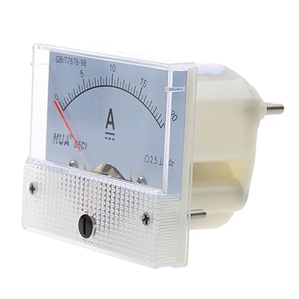 Segolike 0- 20A DC Digital Analogue Panel Ammeter (White)