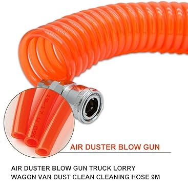 Air Duster Blow Gun & 5m Recoil Hose Truck Lorry Cab Dust Blower