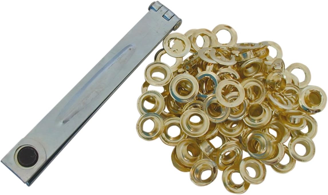 Berger & Schröter 50051 Ösenzange plus 120 eyes as a set for tarpaulins, Messing