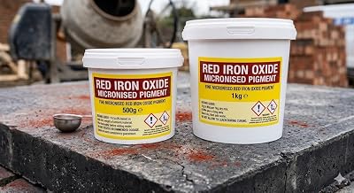 Minerals-water Red Iron Oxide Powder 500g High Grade HDPE Bottle