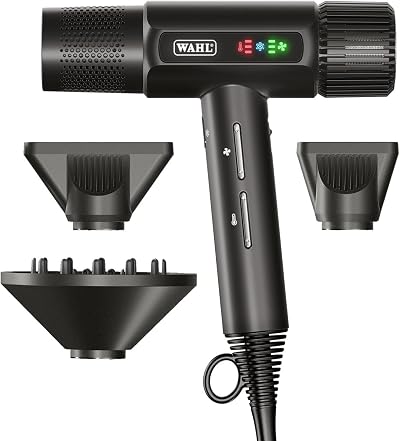 Wahl Vanquish Hair Dryer Lightweight with LED Display 3 Attachments