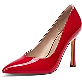 Elisabet Tang Women's Closed Toe 4 Inch High Heels Pointed Toe Wedding Dress Shoes Stiletto Pumps