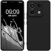 kwmobile Case Compatible with Xiaomi Redmi Note 13 Pro 5G / Poco X6 5G Case - Protective Slim TPU Phone Cover - Soft Matte Finish - Black Matte
