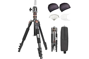 GEXWORLDWIDE GEX 59" Mannequin Tripod Multifunction Stand Canvas Block Training Doll Manikin Head Wig Stand for Cosmetology Hairdressing (Black)