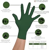 FRAMAR Green Nitrile Gloves Medium Biodegradable Latex-Free 100 Pack view 2