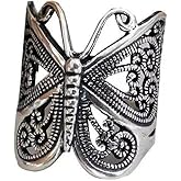 IQIC Butterfly Rings for Women Butterfly Finger Rings Vintage Butterfly Open Knuckle Ring Gothic Ring Cute Animal Rings Jewelry Present for Women