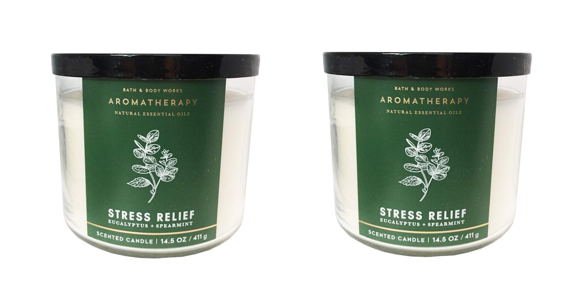Photo 1 of Bath and Body Works Aromatherapy 3 Wick Candle, 14.5 Oz, Eucalyptus Spearmint (2 Pack)