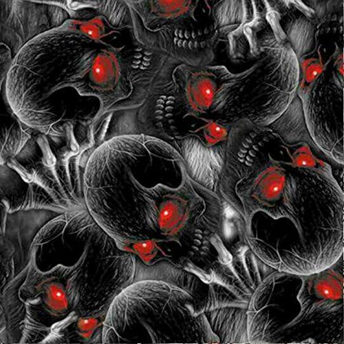 TSAUTOP Hydrographics Film 1.6FT Width Water Transfer Printing Film red eye skull pattern (1.6FTX20FT)