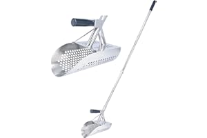 Sand Scoop for Metal Detecting, Heavy Duty Metal Detector Scoop, Long Handle Stainless Steel Detecting Tool,Sand Scoops for B