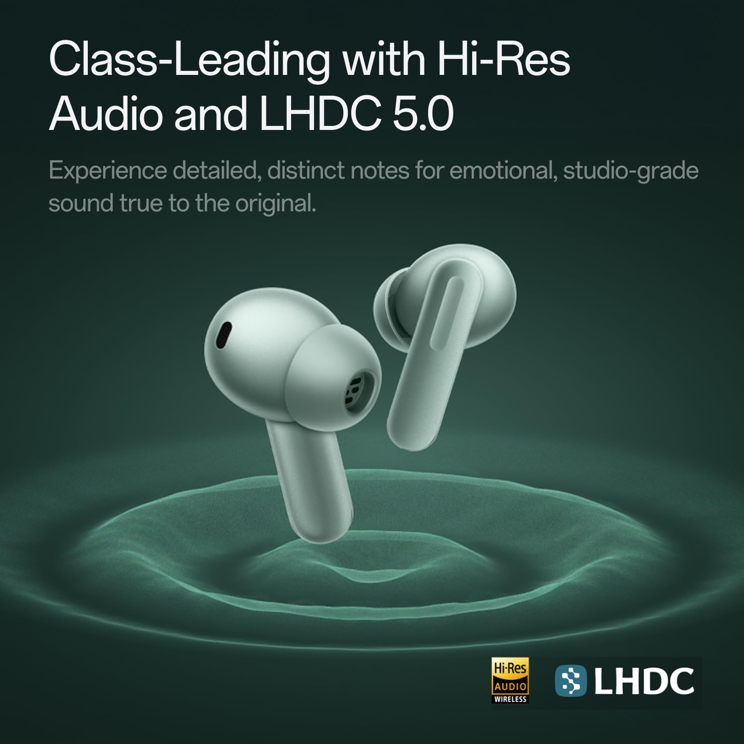 Auriculares inalámbricos Bluetooth OnePlus Buds 4, Zen Green, E513A, intrauditivos, verdaderamente inalámbricos con cancelación activa de ruido