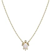 ORSHINE 18K Gold Plated Turtle Pendant Necklace with Crystals – Symbol of Strength & Wisdom – Dainty 17-Inch Jewelry Gift for Her