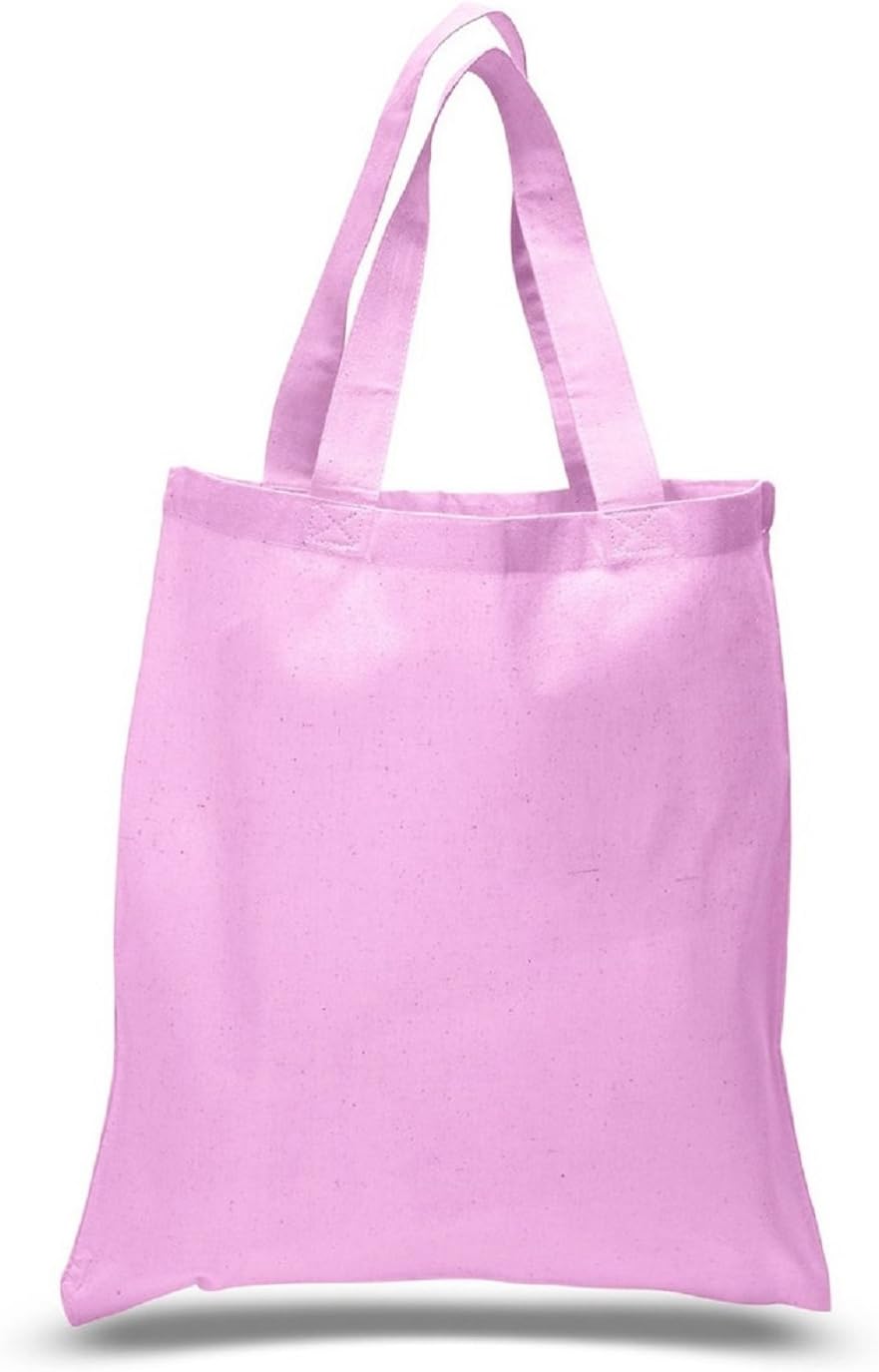 pink cotton tote bag