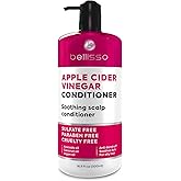 Apple Cider Vinegar Conditioner - Sulfate Paraben and Silicone Free - For Dry, Damaged and Oily Hair - Anti Dandruff Product for Fine Itchy Scalp Build Up - Cleansing Treatment for Women and Men
