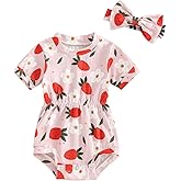Shejingb Baby Summer Clothes Girl Newborn Floral Ribbed Romper Bubble Bodysuit Infant 3 6 9 12 18 Months Cute Outfits