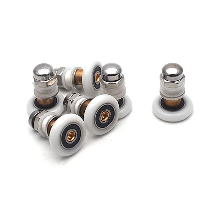 Antrader 6 Pack 1 Nylon Partiality Glass Bearing Rollers For Sliding Door Pulley Wheels Runner Shower Cabin Spa Room