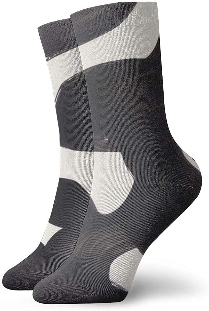 ORANGEW Mid Century Modern Minimalist Abstract Art Casual Crew Socks