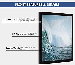 PEALSN 8.5 by 11 Picture Frame Black, Picture