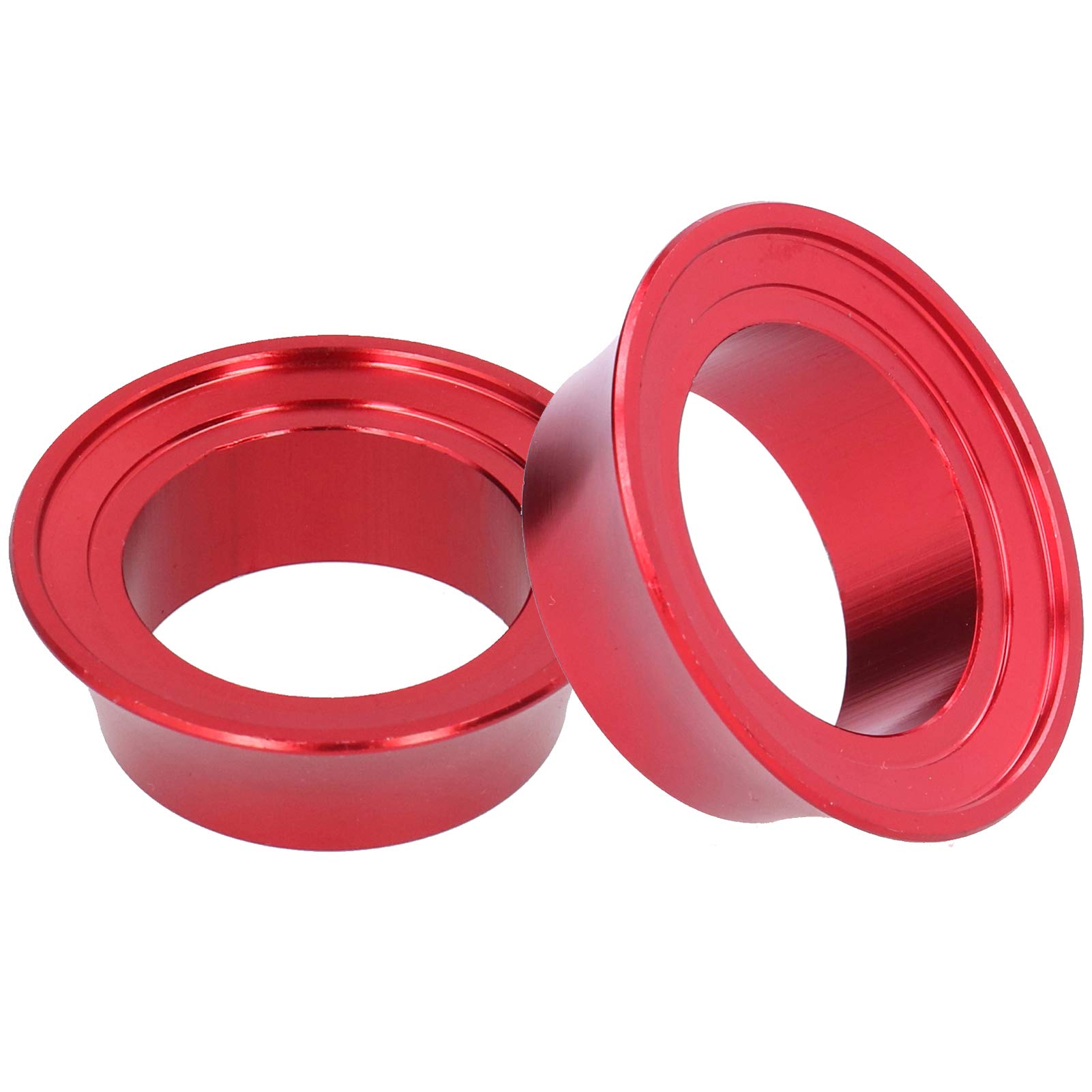 Keenso Stem Spacers, 2Pcs CNC Aluminium Alloy Bicycle Taper Washer Anti-rust For 28.6mm/1.1in Front Fork(red)